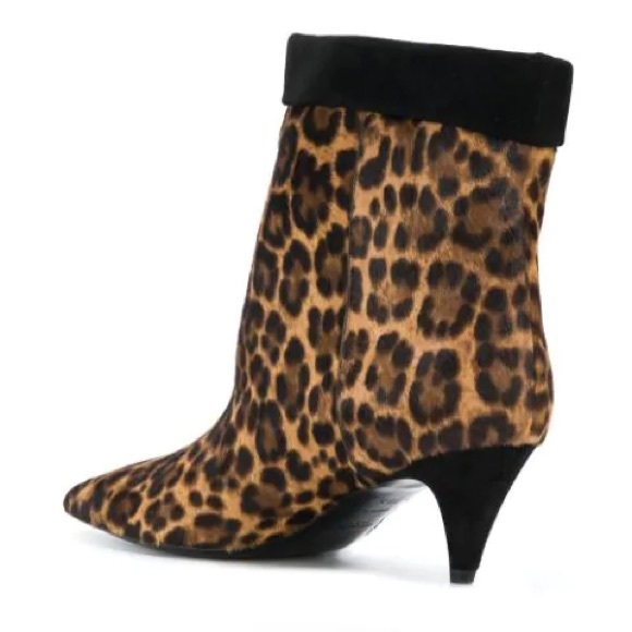 New Saint Laurent Charlotte Calf Hair Ankle Boot - Picture 3 of 16